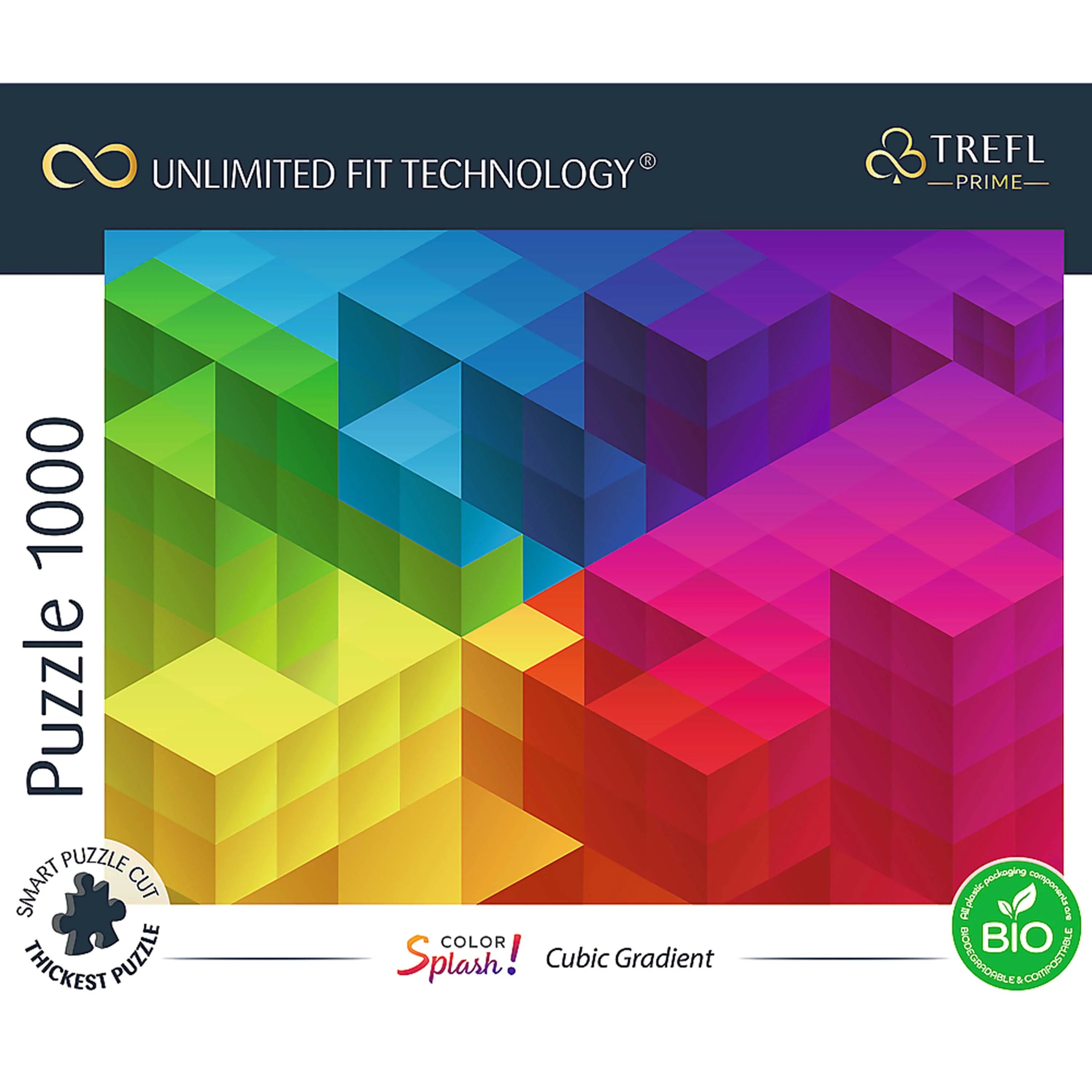Trefl Prime 1000 Piece Puzzle - Color Splash: Cubic Gradient