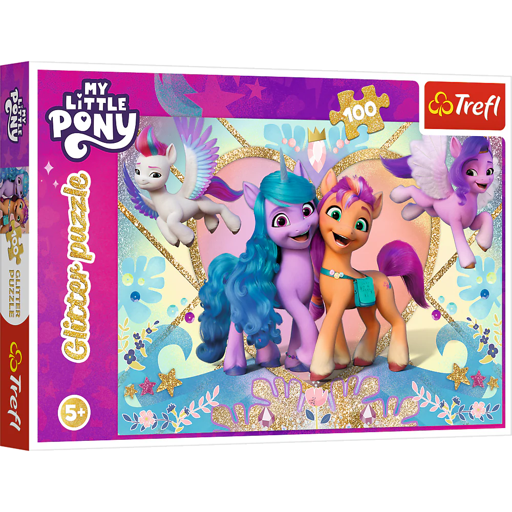Trefl Red 100 Piece Glitter Puzzle - My Little Pony - Shiny Ponies
