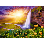 Trefl Prime 1000 Piece Puzzle - Romantic Sunsets Selisalandfoss Water Falls Iceland